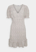 NA-KD V-NECK SMOCKED MINI DRESS