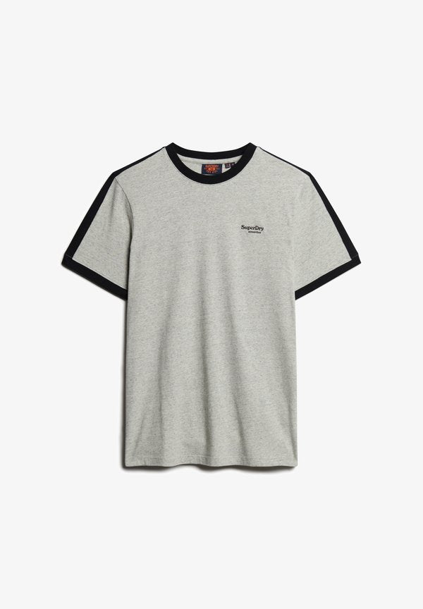 Superdry & Co ESSENTIAL LOGO RETRO - Print T-shirt - grey fleck marl black