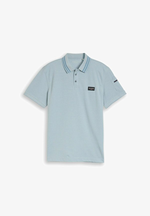 TOM TAILOR DETAILED - Polo shirt - blue white two tone