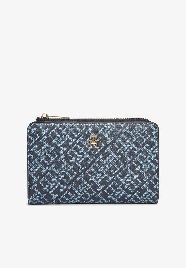 Tommy Hilfiger HILFIGER ICON TH MONOPLAY BIFOLD WALLET - Wallet - blue mix