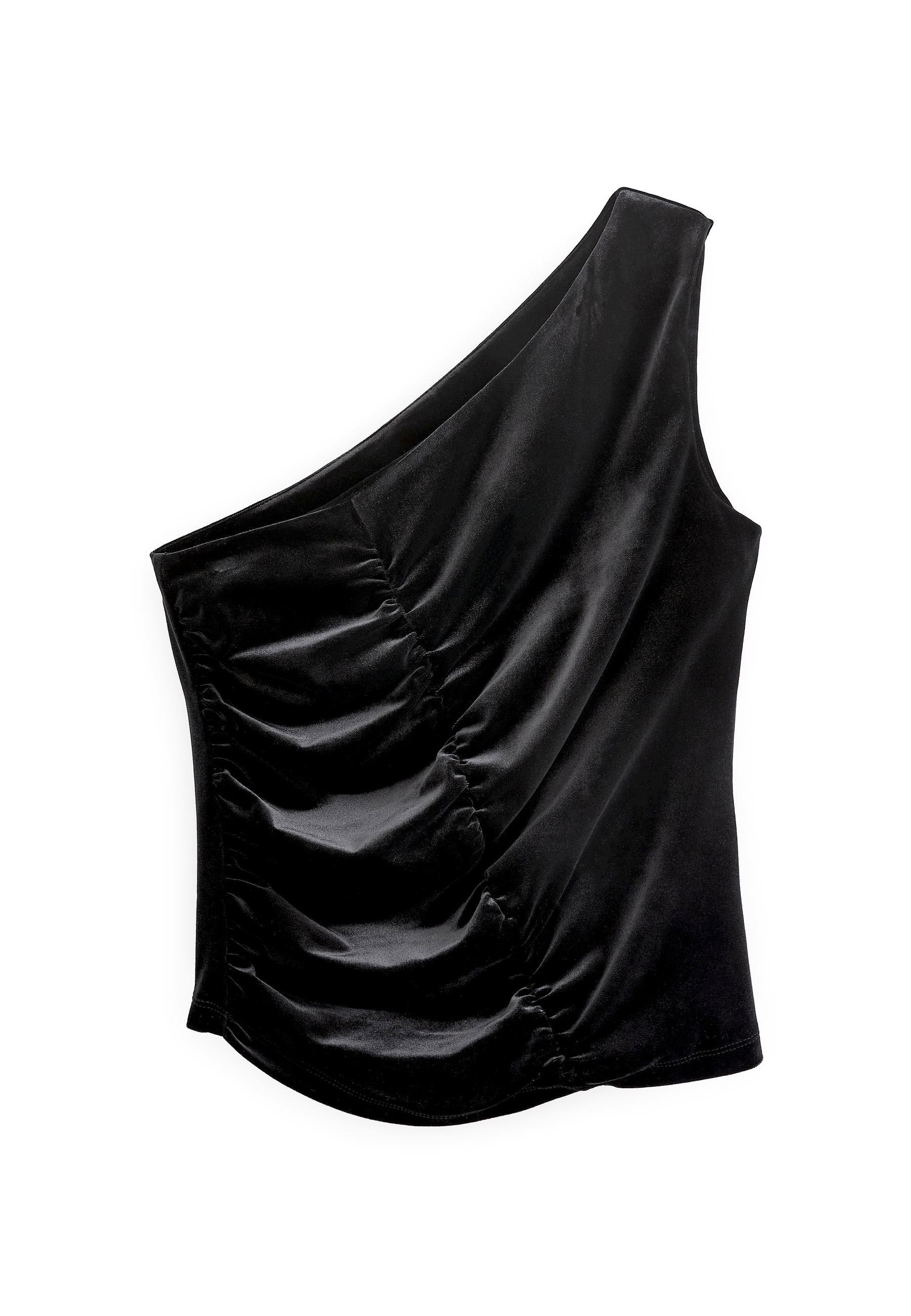 Preen Velvet Co-ord One Shoulder Ruched Top - Next - View 1