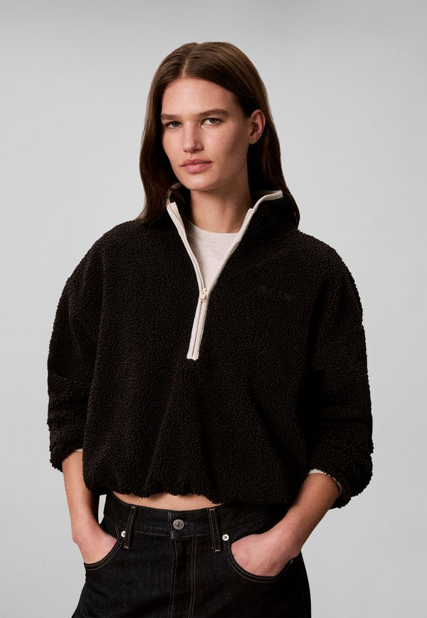 Calvin Klein SPORT CONTRAST - Fleece jumper - black