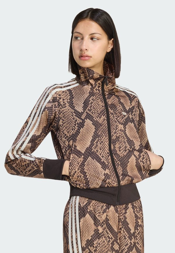 adidas Originals SATIN SNAKE PRINT FIREBIRD TRACK - Training jacket - linen/magic beige