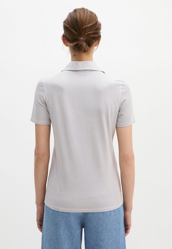 Marc O'Polo MARC O'POLO KURZARM POLOSHIRT SLIM MIT MATERIAL-MIX-DETAILS