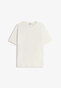 Bershka TEXTURED SHORT SLEEVE - T-SHIRT - Basic T-shirt - white