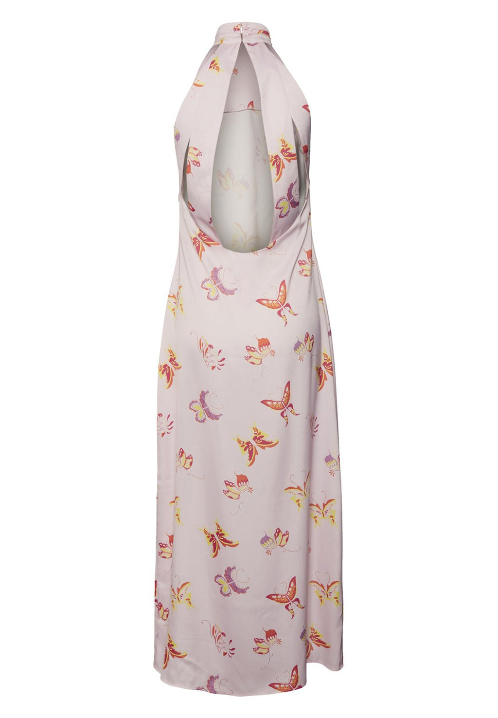 SOMETHINGNEW BUFFY HALTER OPEN BACK DRESS