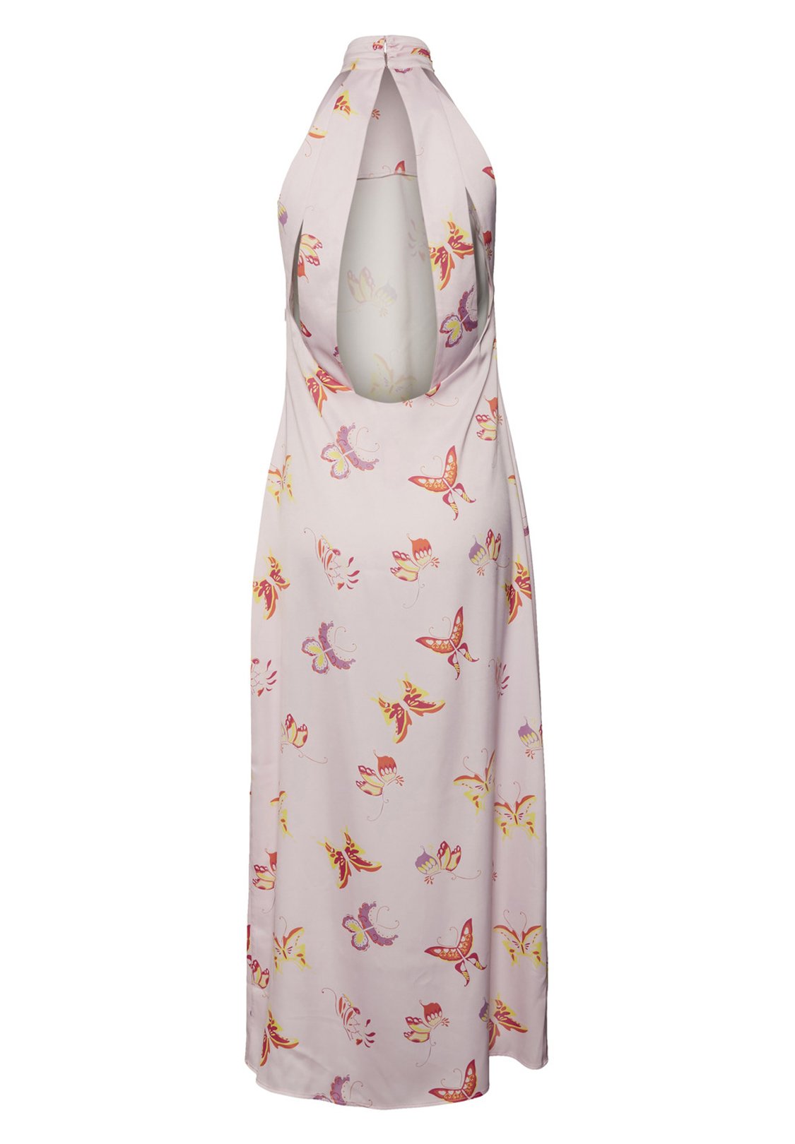 SOMETHINGNEW BUFFY HALTER OPEN BACK DRESS