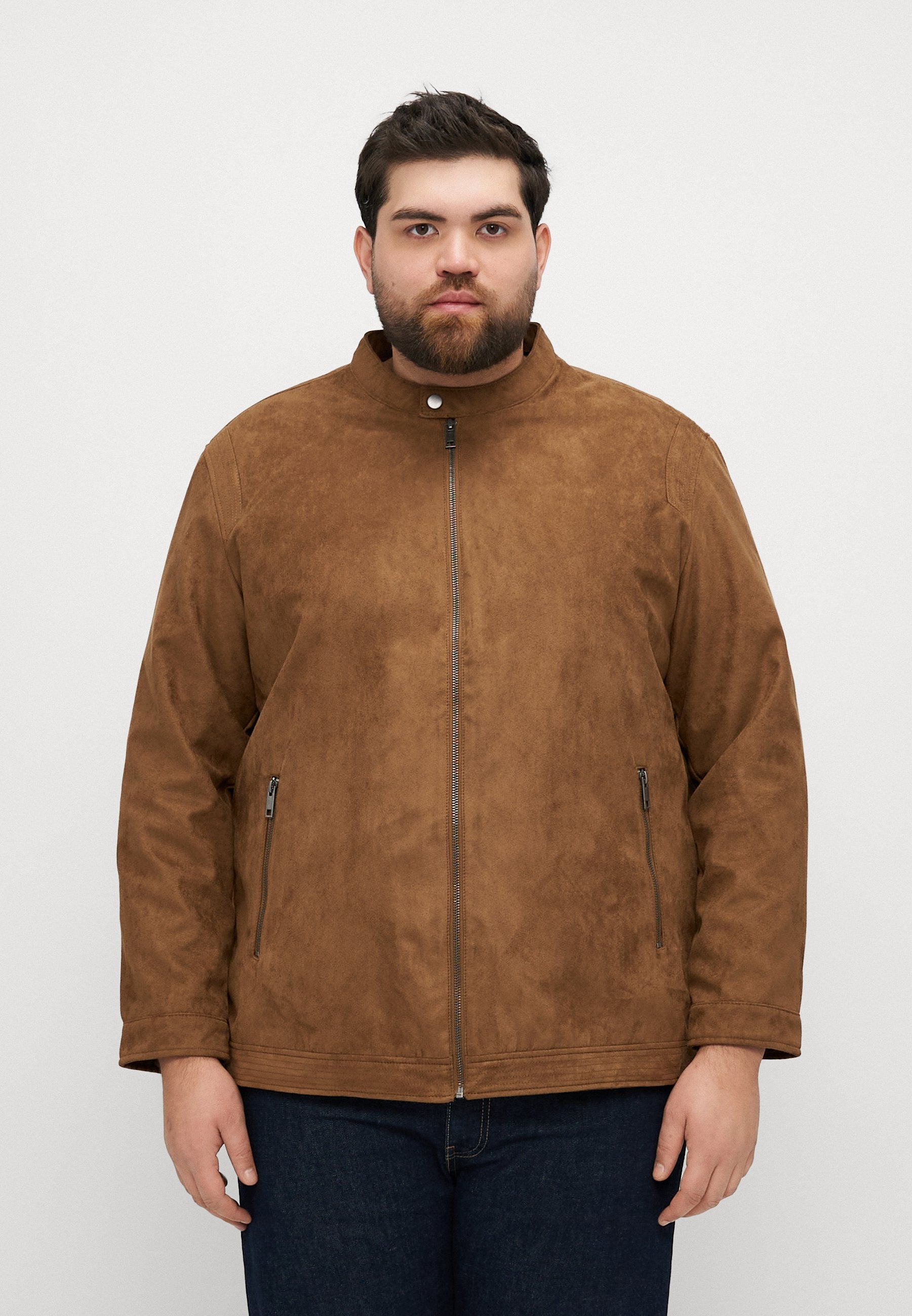 Jack & Jones Leather look biker Plus Size Leather look biker