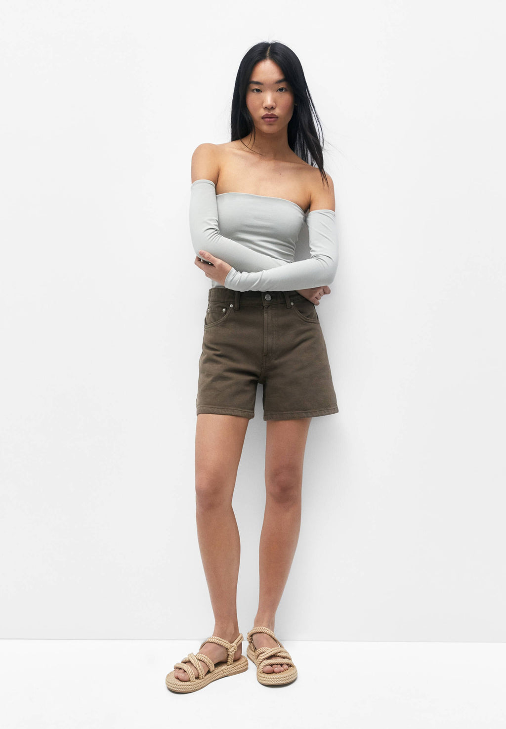PULL&BEAR BANDEAU WITH ARM WARMERS