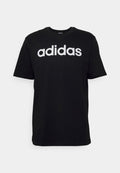 adidas Sportswear ESSENTIALS SINGLE LINEAR EMBROIDERED - Print T-shirt - black