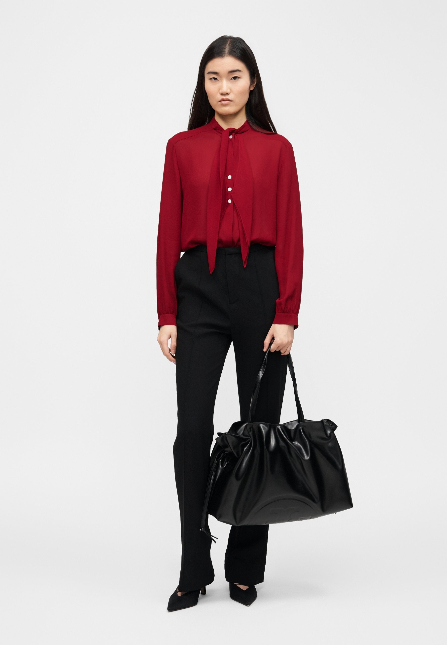 Tory Burch GEORGETTE BOW BLOUSE