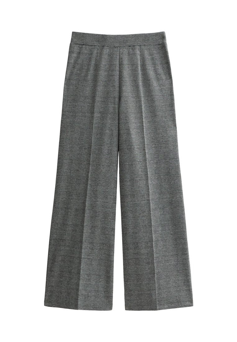 New Look JERSEY CHECKED WIDE LEG