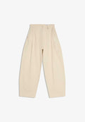 Bershka LINEN SUPER BAGGY - Trousers - sand