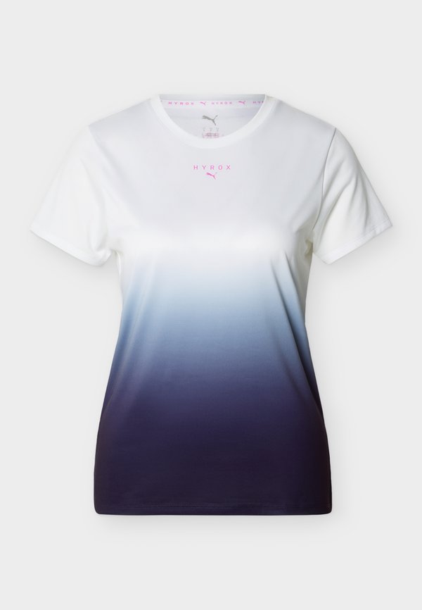Puma X HYROX GRAPHIC TEE - Sports T-shirt - white/deep plum