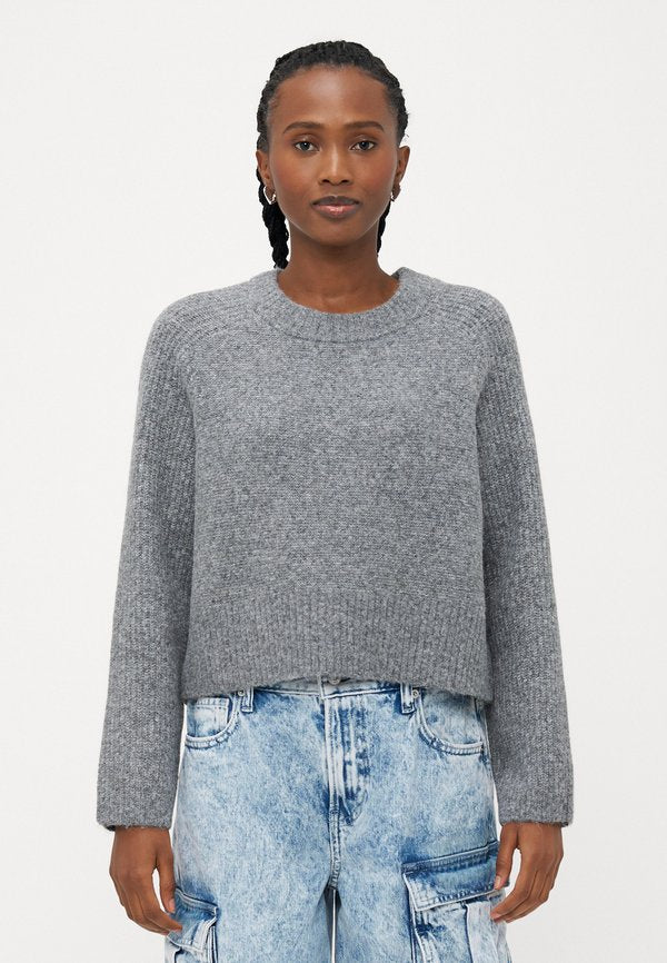 Vero Moda Petite VMBANG O NECK  - Jumper - medium grey melange
