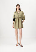 Even&Odd TIE NECKLINE DETAIL SMOCK DRESS