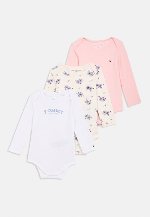 3-PACK PRINT JERSEY LONG SLEEVE BODYSUITS Media 1