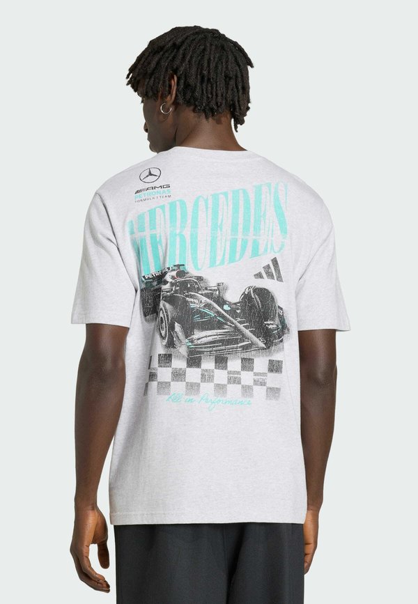 adidas Performance Print T-shirt - light grey heather