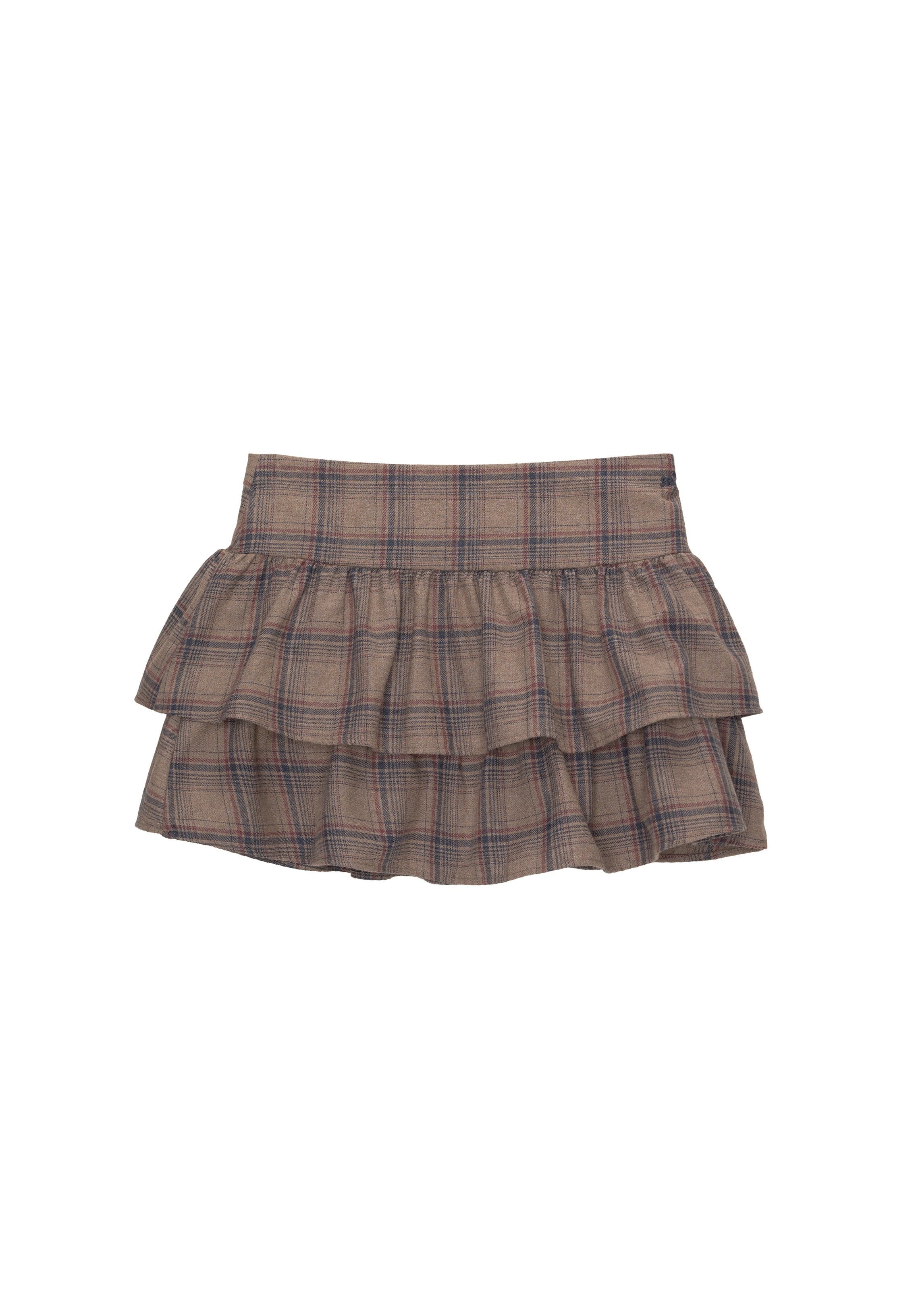 PULL&BEAR CHECK WITH RUFFLES