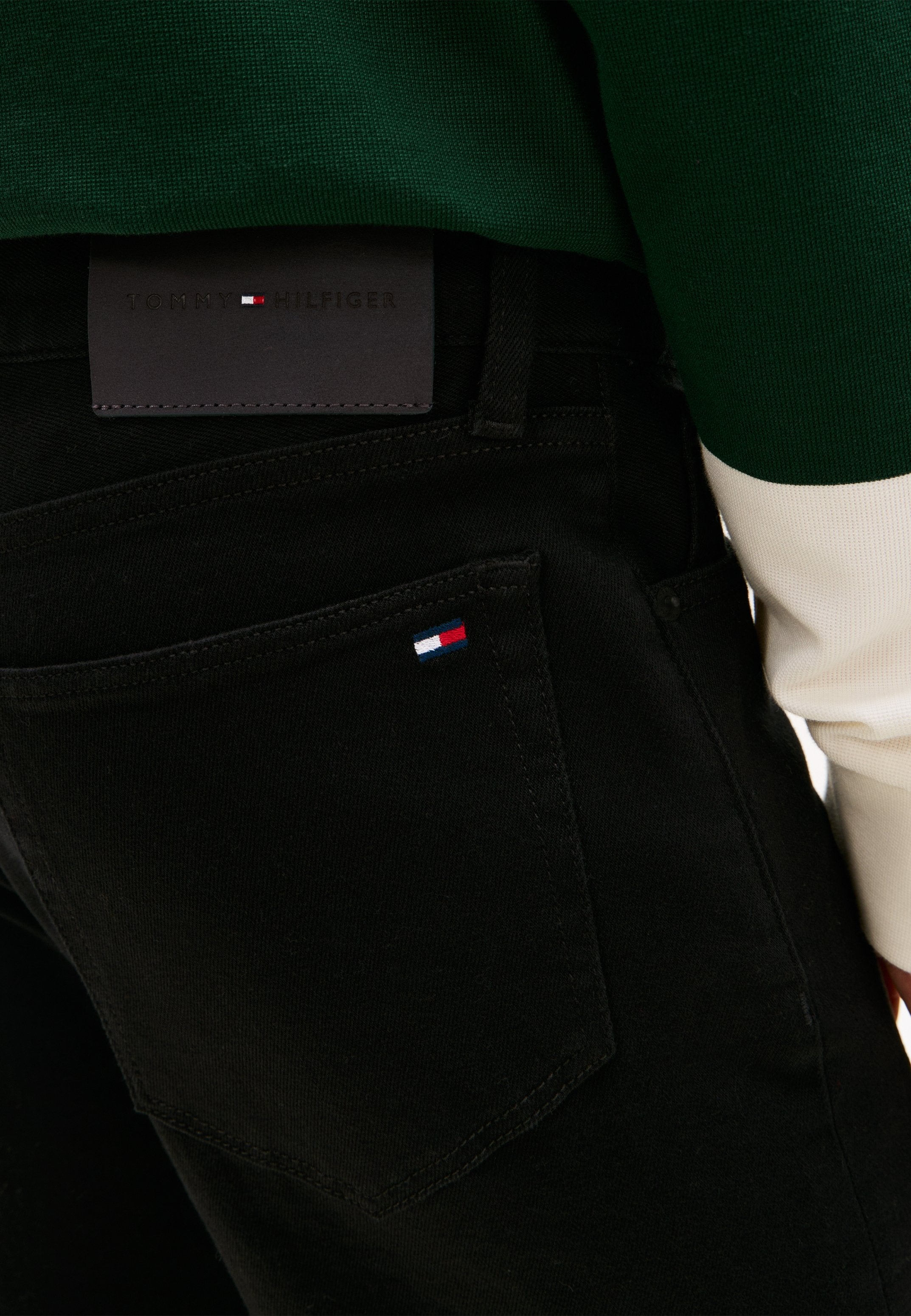 DENTON SMART CASUAL SLIM STRAIGHT LEG BLACK JEANS Media 4