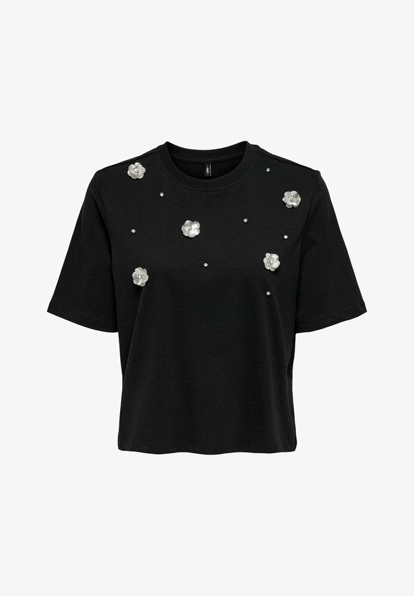 ONLY ONLSILVIA - Print T-shirt - black