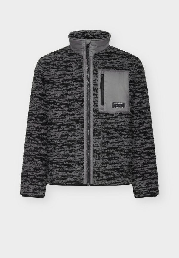 TOM TAILOR DENIM TEXTURE MIX TEDDY JACKET