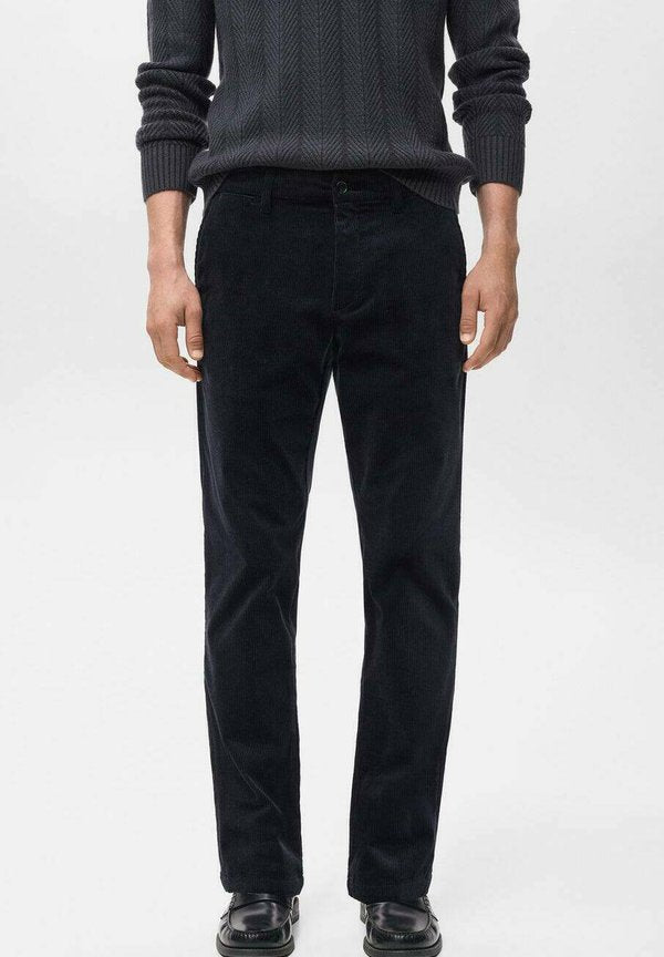 Mango Trousers - granatowy