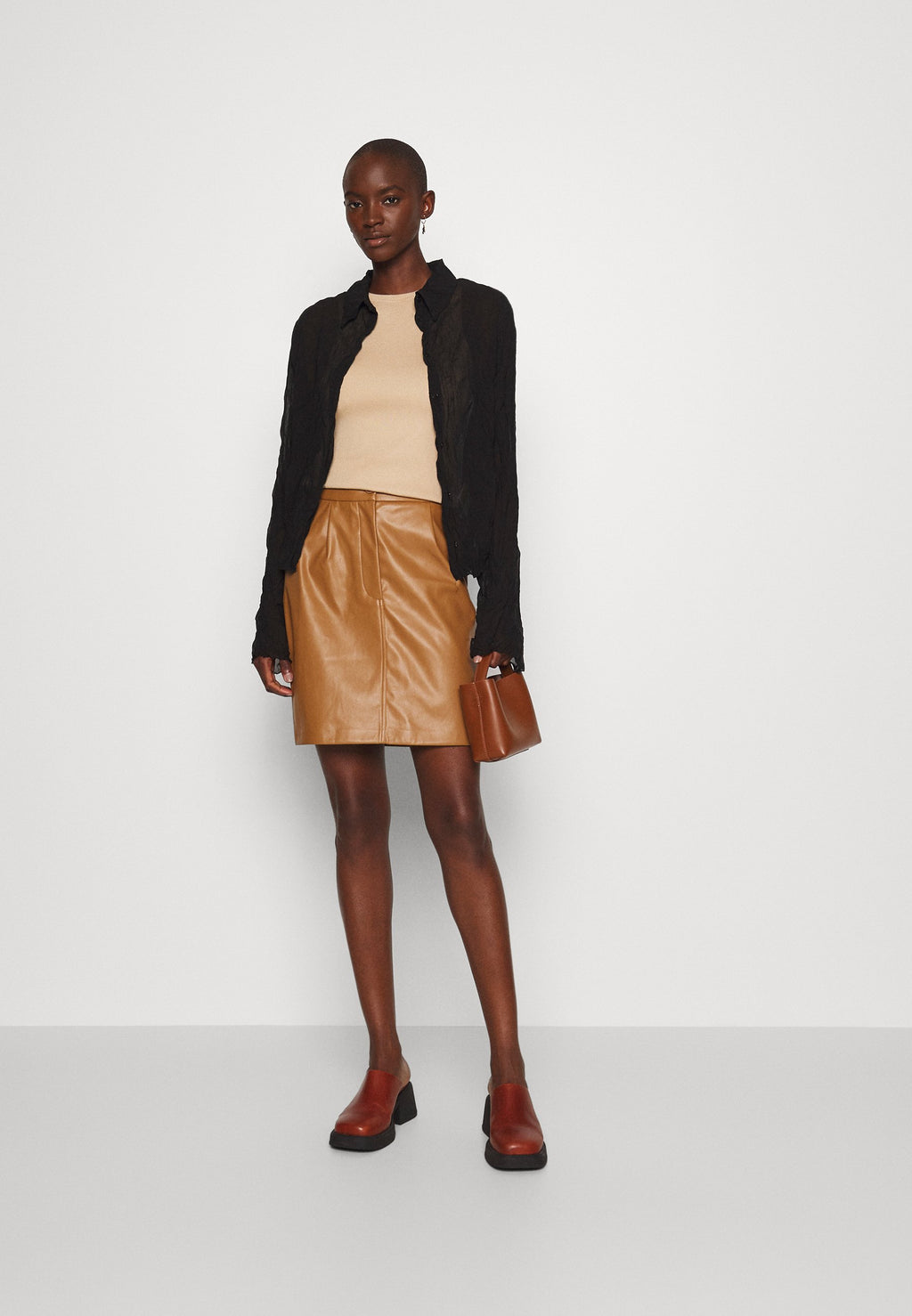 VILA Tall VILINE SHORT COATED SKIRT