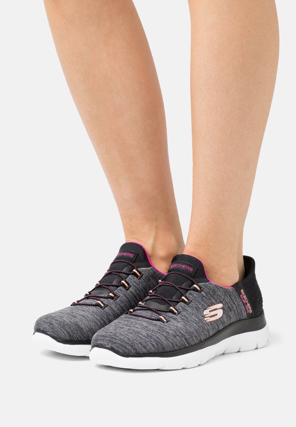 Skechers SUMMITS - Slip-ons - black mesh