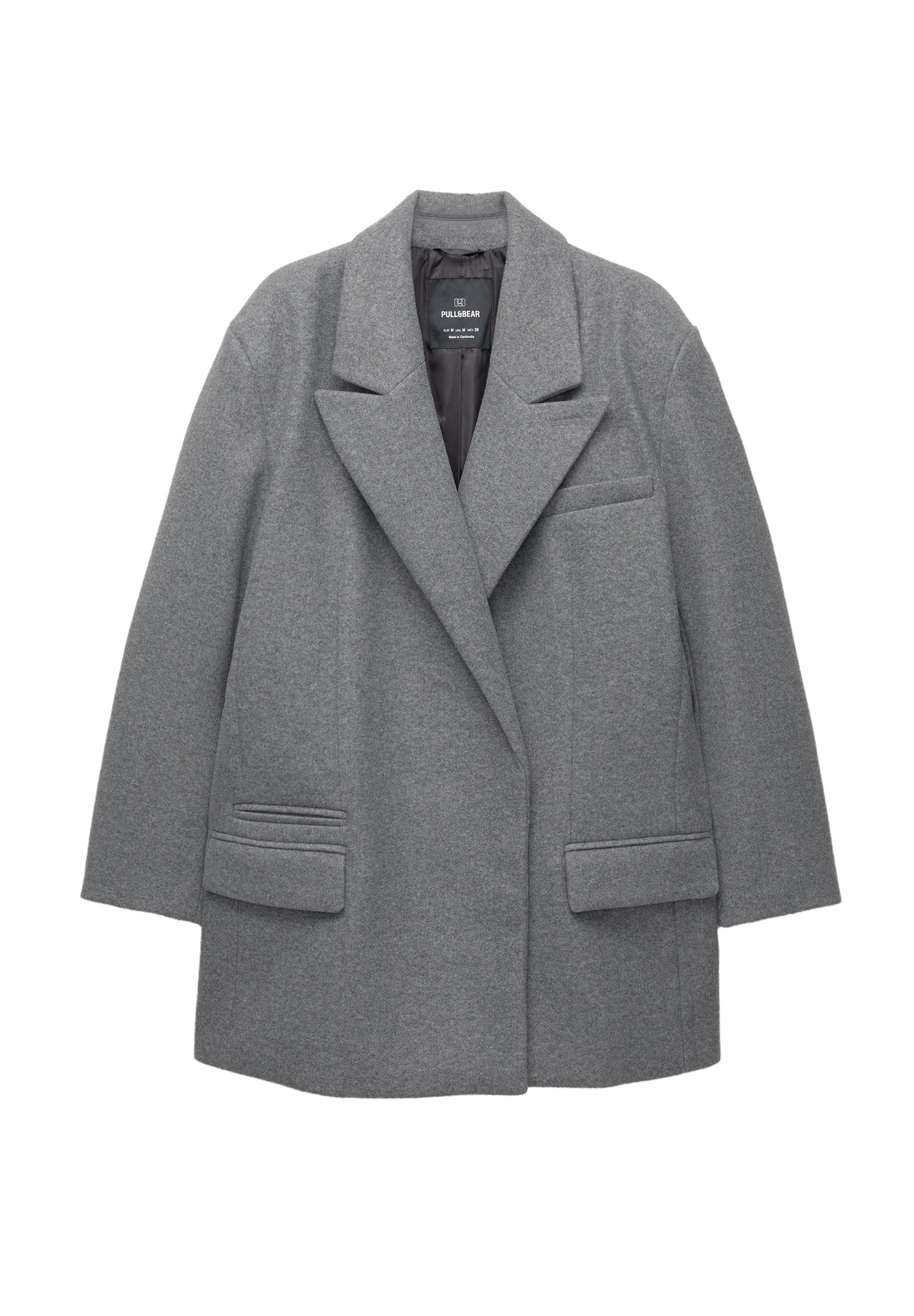 PULL&BEAR TAILORED FIT FELT TEXTURE