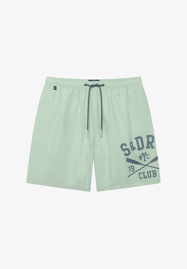 Superdry & Co SUPERDRY PRINTED LOGO 16-INCH SWIM SHORTS.. - Swimming shorts - cameo green