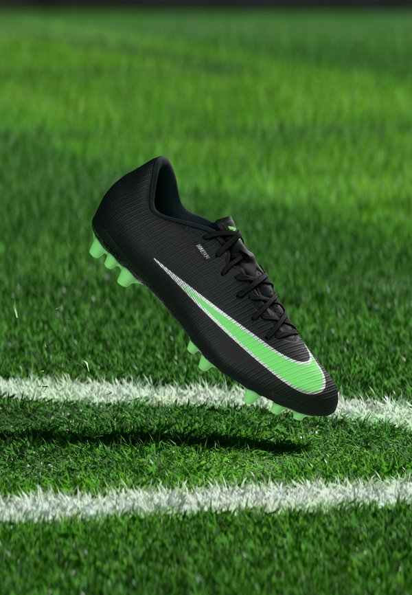 Nike Performance VAPOR 17 ACADEMY UNISEX - Football boots artificial grass - black/illusion green