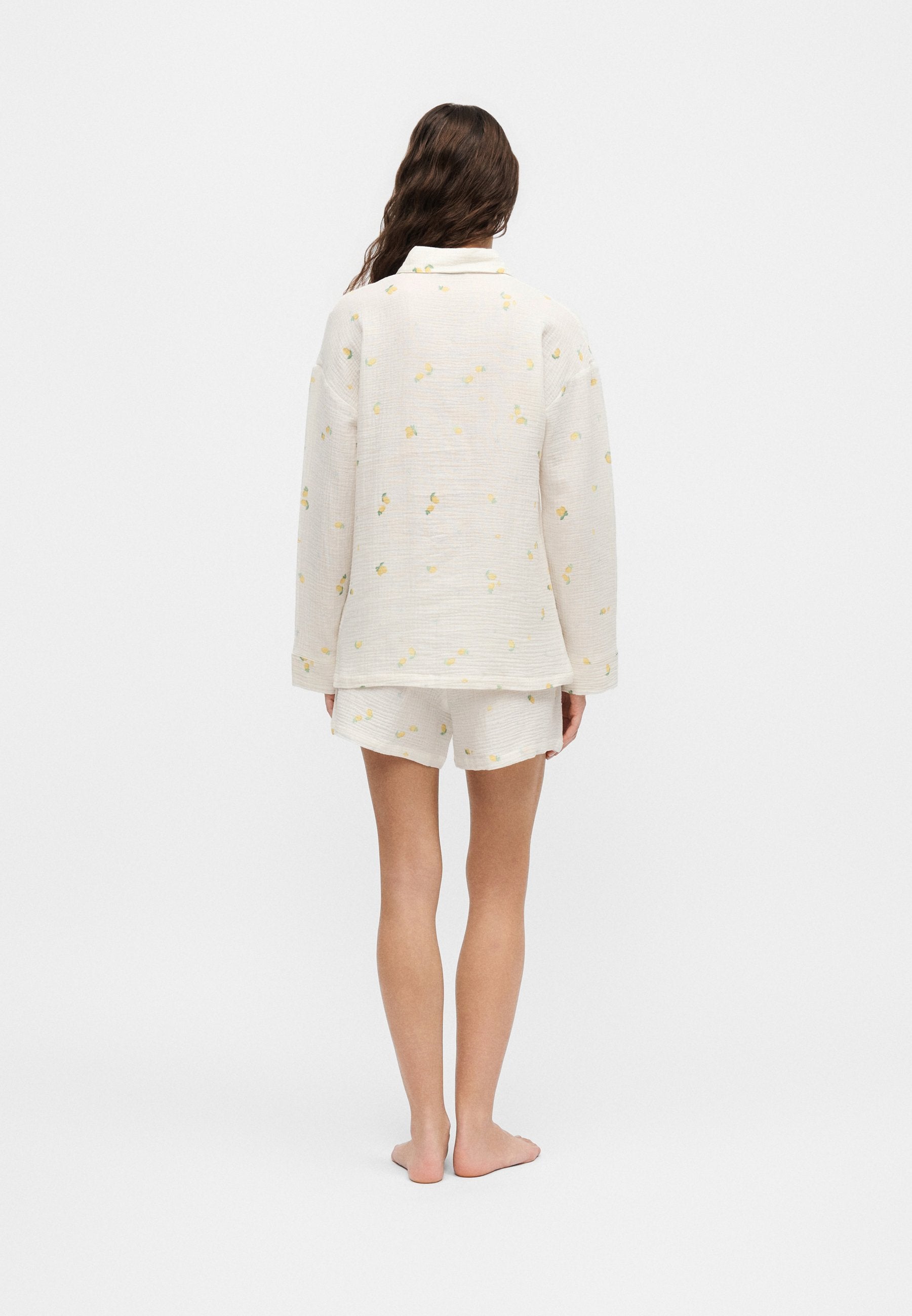 Anna Field LEMON PRINT MUSLIN COTTON NIGHTWEAR SET