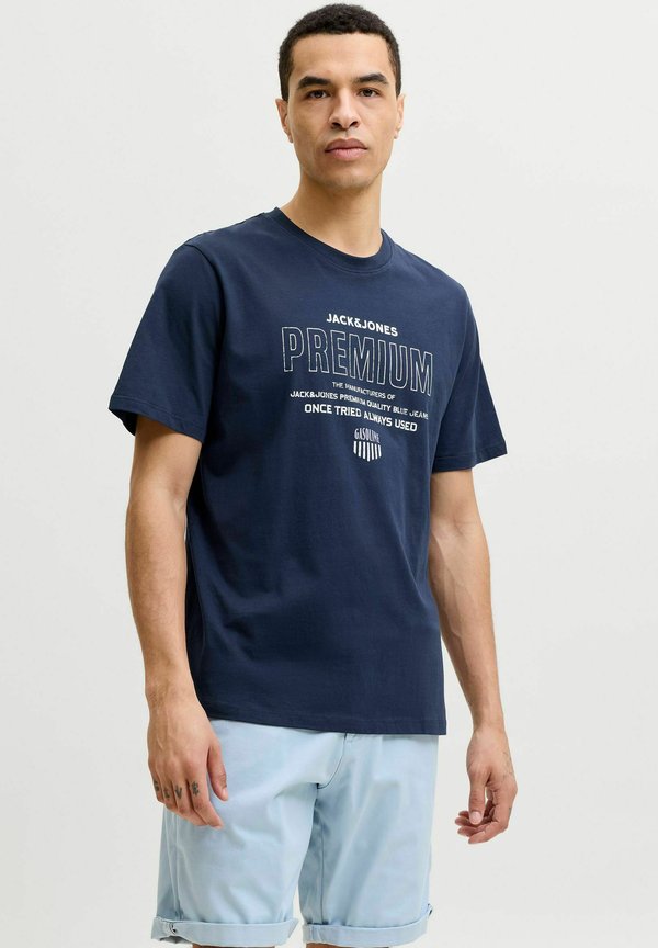 Jack & Jones T- - Print T-shirt - navy blazer
