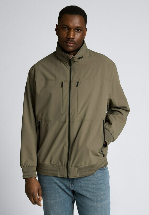 TOM TAILOR PLUS SIZE - MIT VERSTAUBARER  - Light jacket - faded leaf green