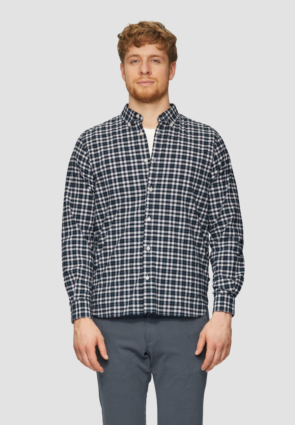 s.Oliver REGULAR FIT KARIERTES MIT BUTTON-DOWN-KRAGEN