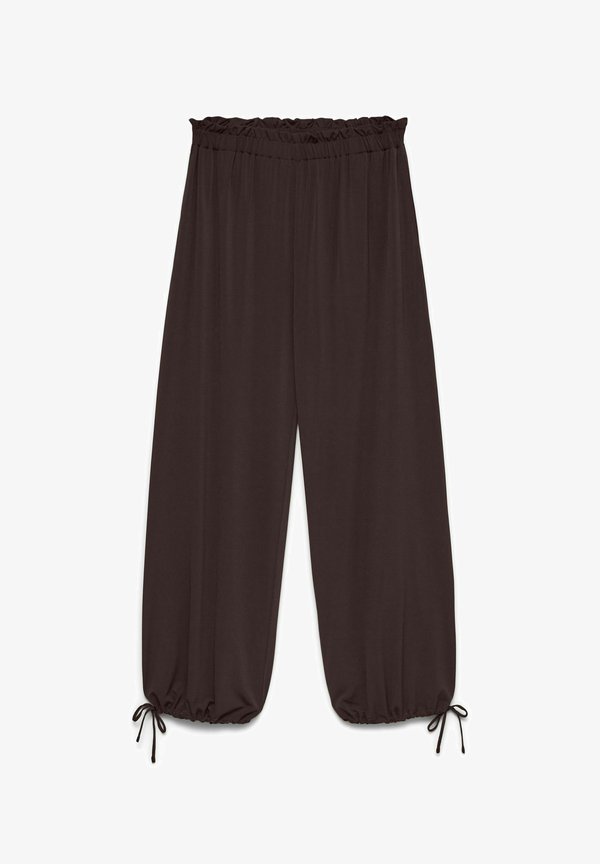 Vero Moda VMSOPHIA High waist - Trousers - chocolate torte