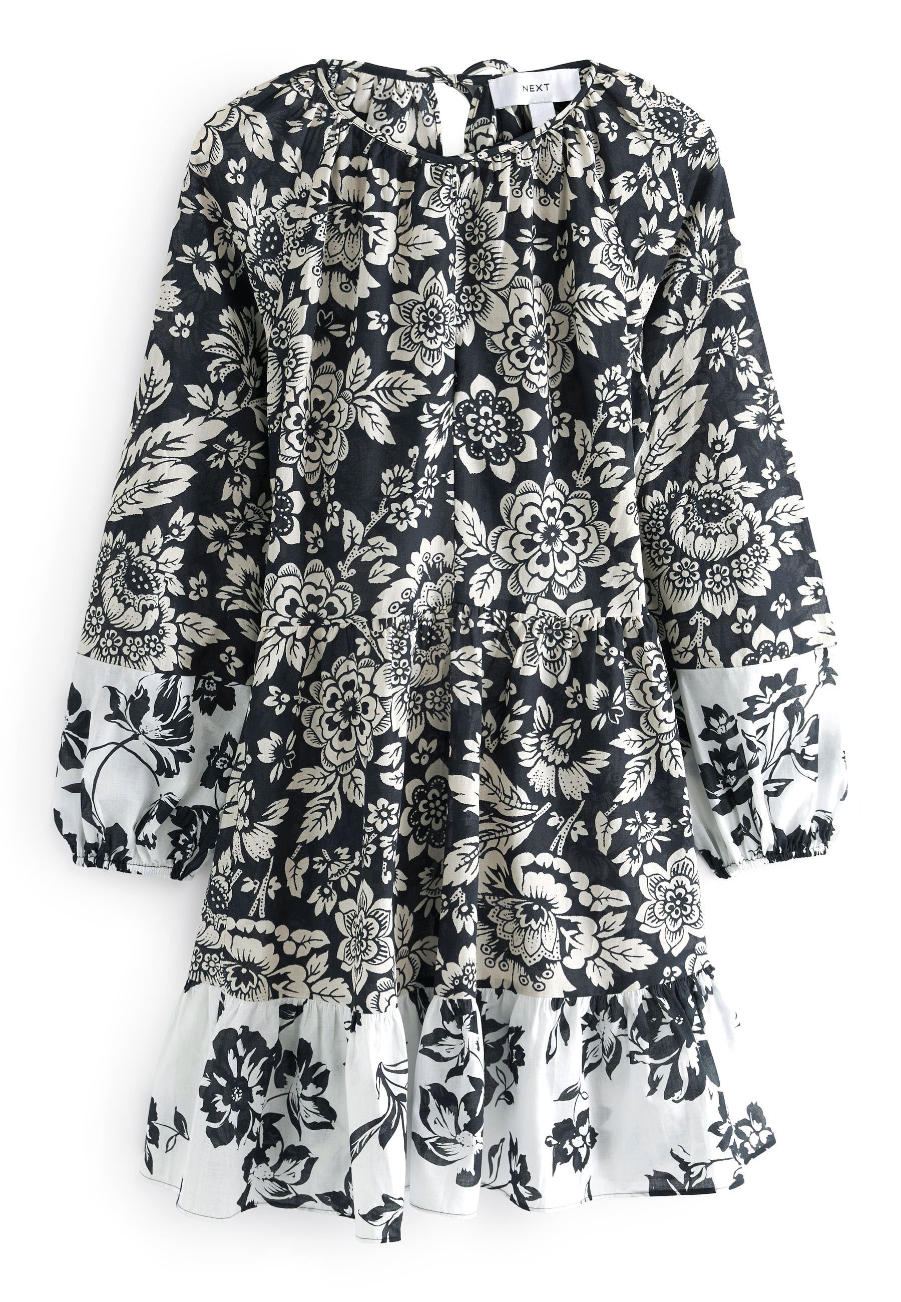 LONG SLEEVE 100% COTTON MINI DRESS - Next - View 1
