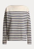 Lauren Ralph Lauren STRIPED JERSEY BOATNECK TOP