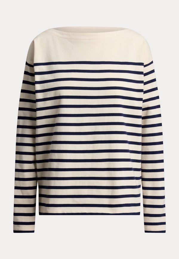 Lauren Ralph Lauren STRIPED JERSEY BOATNECK TOP