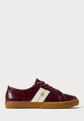 Lauren Ralph Lauren JANSON II CROC-EMBOSSED LEATHER SNEAKER