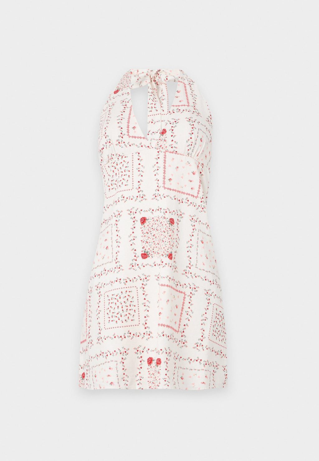 Hollister Co. Open Back Linen-Blend Halter Dress