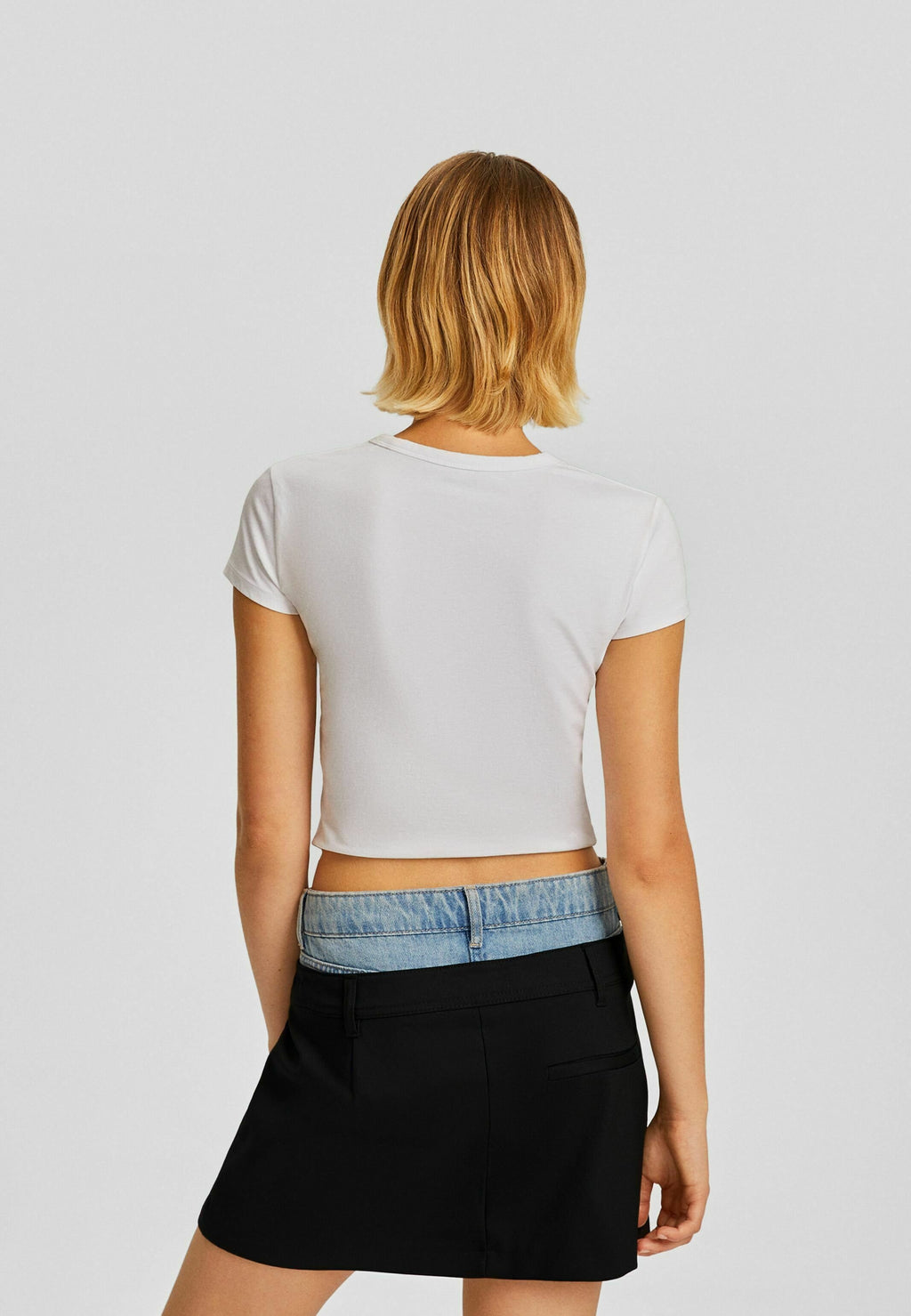 Bershka TAILORED WITH CONTRAST WAIST