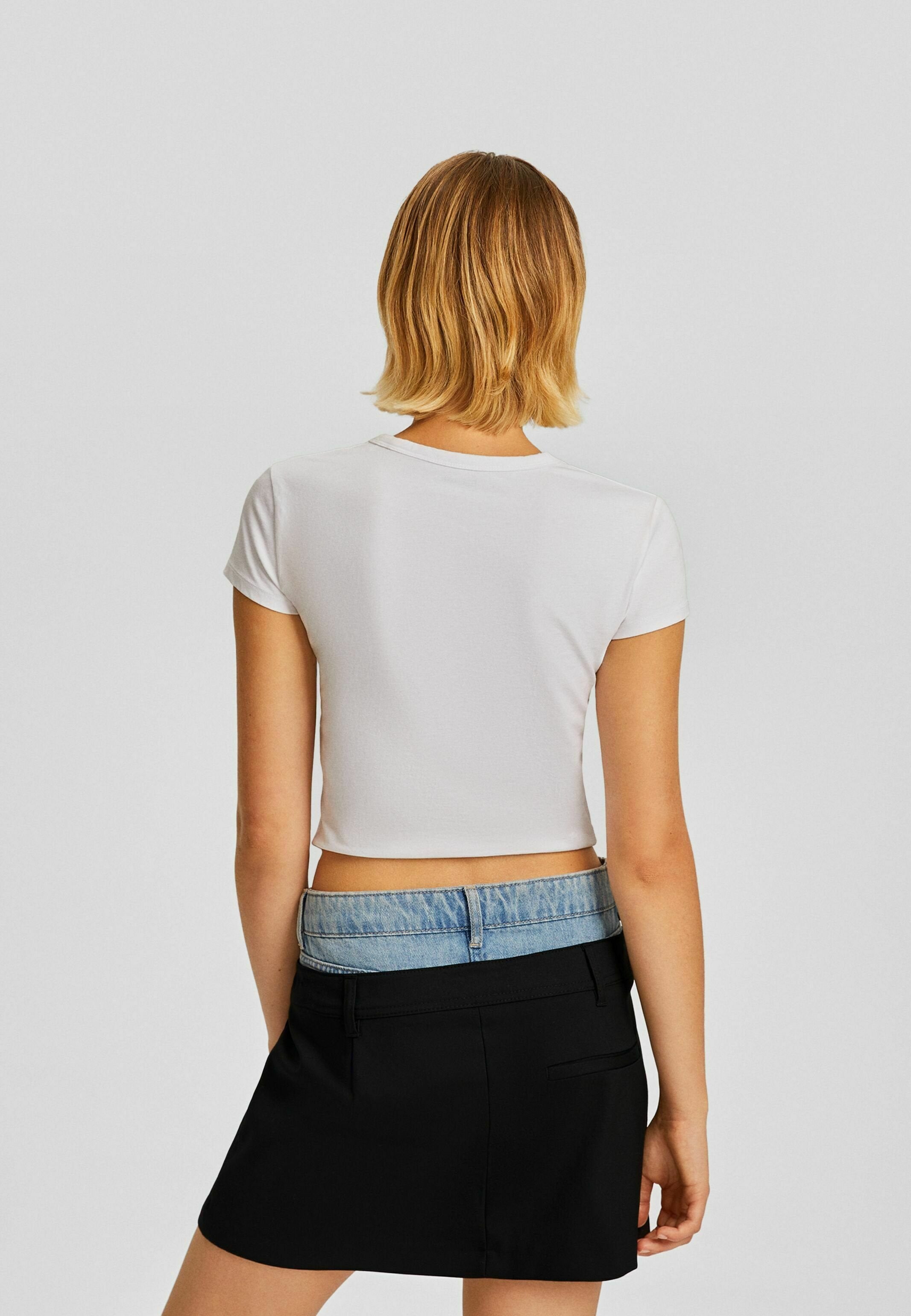 Bershka TAILORED WITH CONTRAST WAIST