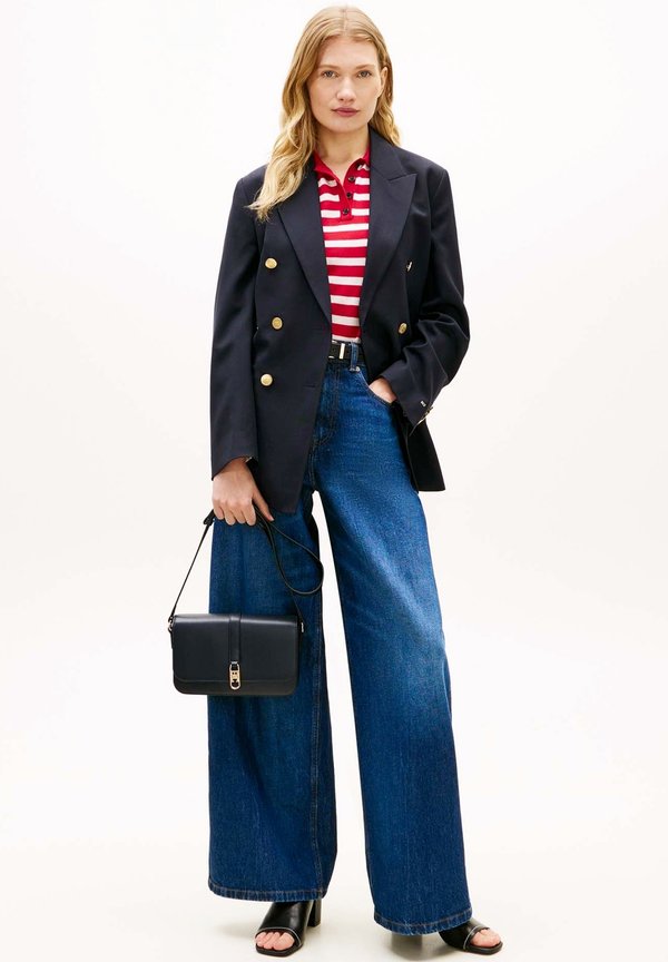 Tommy Hilfiger TH LIBRE FLAP CROSSOVER - Cross body bag - space blue