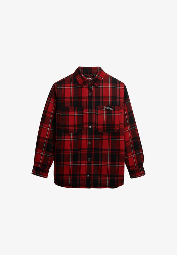 Superdry & Co CHECK LINED - Button-down blouse - red check