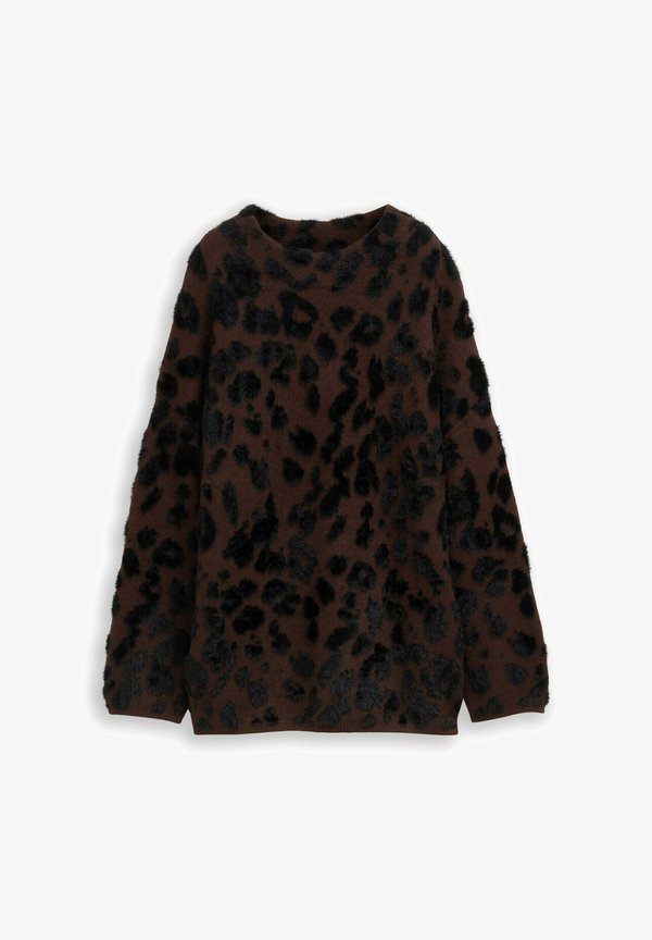 TOM TAILOR MIT LEO-MUSTER - Jumper - big brown leo design