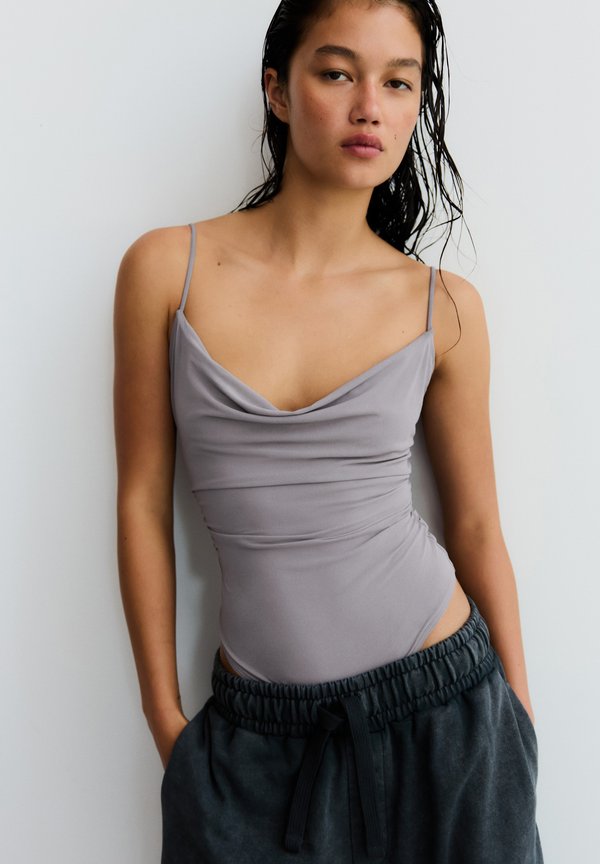 Bershka BODYSUIT - Top - grey