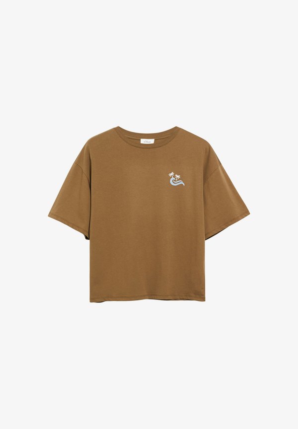 s.Oliver T-SHIRT - Print T-shirt - braun