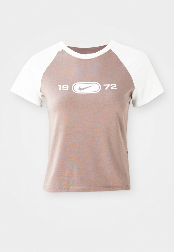 Nike Sportswear TEE - Print T-shirt - sail/mink brown